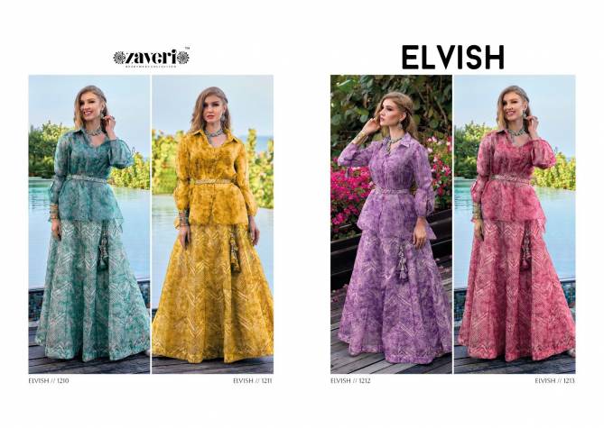 Zaveri Elvish Top With Skirt Readymade Suits Catalog
